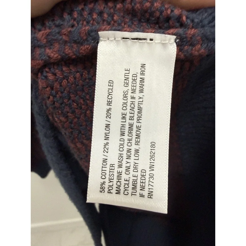 Goodfellow & Co Grandpa Core Cardigan Sweater Men's L NWT Rib Knit Navy Red